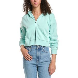 Katiejnyc Womens Dylan Zip Crop Hoodie, Green